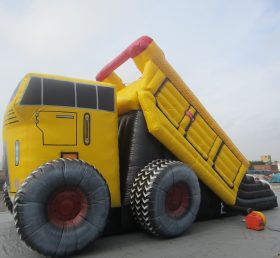 T8-373 विशालकाय राक्षस ट्रक बच्चों की हवा भरने योग्यसूखी स्लाइड