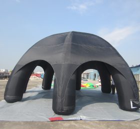 Tent1-23 काला विज्ञापन गुंबद हवा भरने योग्यतम्बू