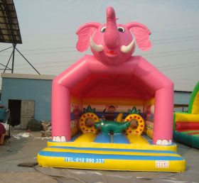 T2-2532 गुलाबी हाथी हवा भरने योग्यtrampoline
