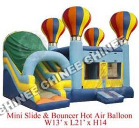 T5-135 गुब्बारा हवा भरने योग्यमहल trampoline संयोजन स्लाइड