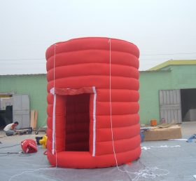 Tent8-1 लाल फोटो बूथ क्यूब बूथ हवा भरने योग्यफोटो बूथ