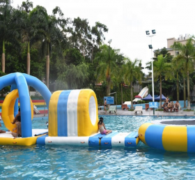 S44 वाटर पार्क एयरटाइट वाटर गेम समुद्र हवा भरने योग्यबड़े बच्चों और वयस्क पानी trampoline पर तैरता है