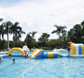 S41 वाटर पार्क एयरटाइट वाटर गेम समुद्र हवा भरने योग्यबड़े बच्चों और वयस्क पानी trampoline पर तैरता है