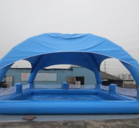Pool2-558 तम्बू के साथ बड़ा नीला हवा भरने योग्यपूल