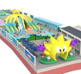 IS11-4015 सबसे बड़ा कार्टून हवा भरने योग्यक्षेत्र मनोरंजन पार्क आउटडोर खेल का मैदान