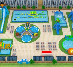 IS11-4020 हवा भरने योग्यक्षेत्र मनोरंजन पार्क आउटडोर खेल का मैदान