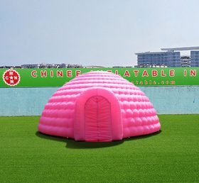 Tent1-4257 विशाल गुलाबी हवा भरने योग्यगुंबद
