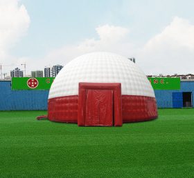 Tent1-4672 प्रदर्शनी के लिए लाल और सफेद गुंबद तम्बू