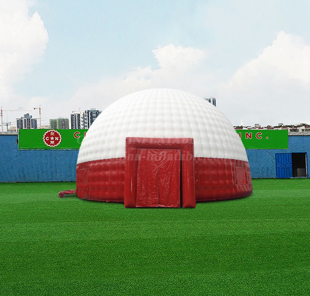 Tent1-4672 Red&Amp;White Dome Tents For Large-Scale Exhibitions