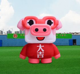S4-605 विज्ञापन विशालकाय हवा भरने योग्यपशु सुअर/हवा भरने योग्यवसा गुलाबी सुअर